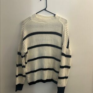 SHEIN Black and White Striped Women's Sweater